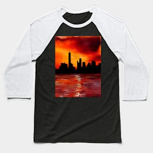 City Sunset Baseball T-Shirt